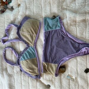 Colorblock Bikini Set